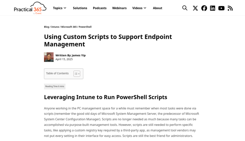 Using Custom Scripts to Support Endpoint Management